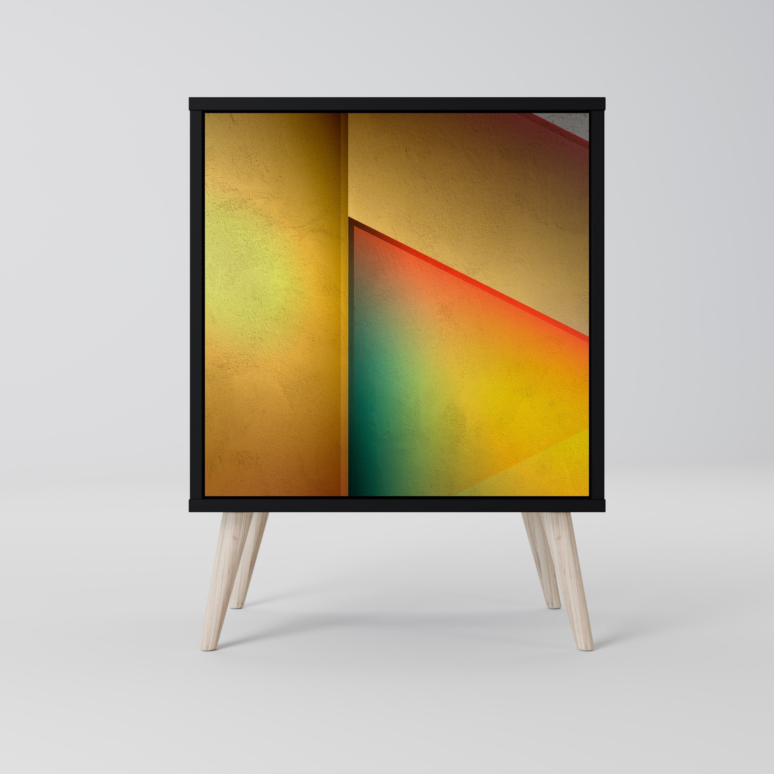 PIERCING SHARPNESS Aparador de 1 Porta em Acabamento Preto