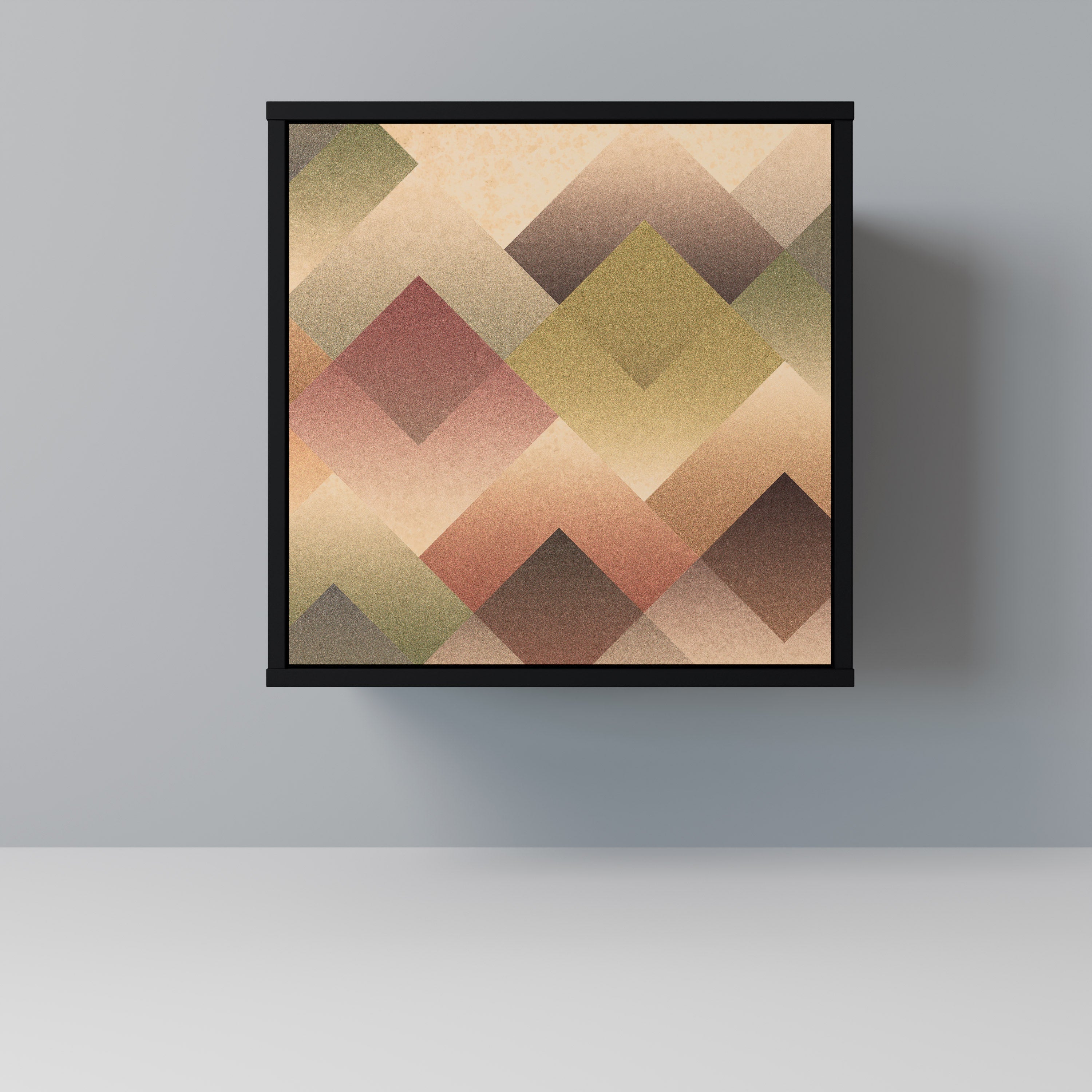 GEOMETRIC FUSION Aparador de 1 Porta em Acabamento Preto