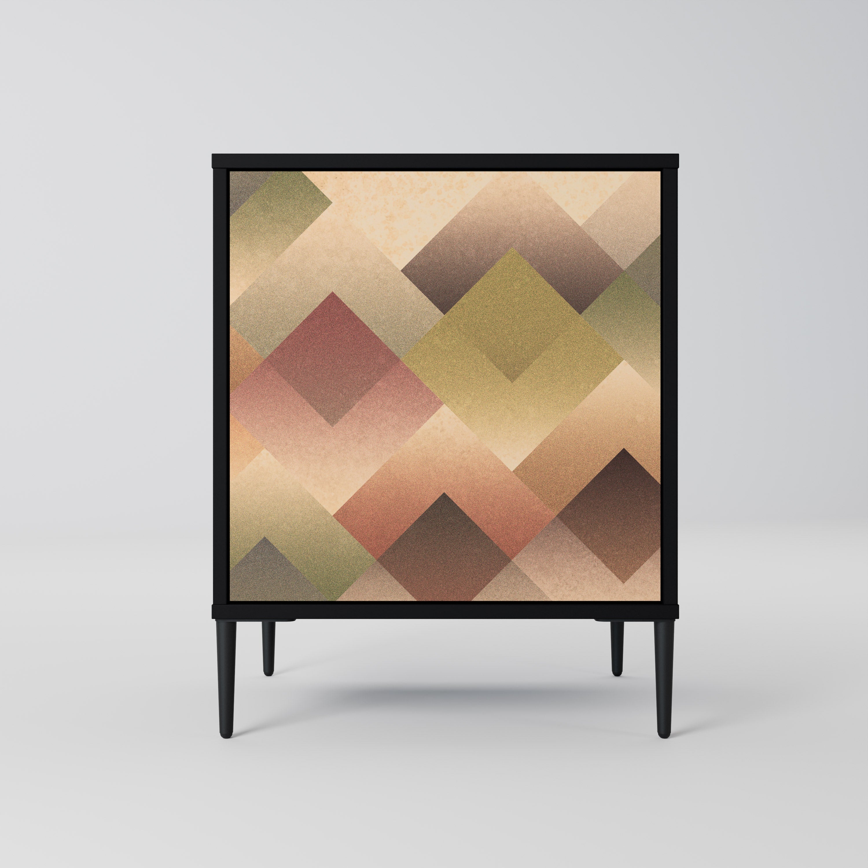 GEOMETRIC FUSION Aparador de 1 Porta em Acabamento Preto