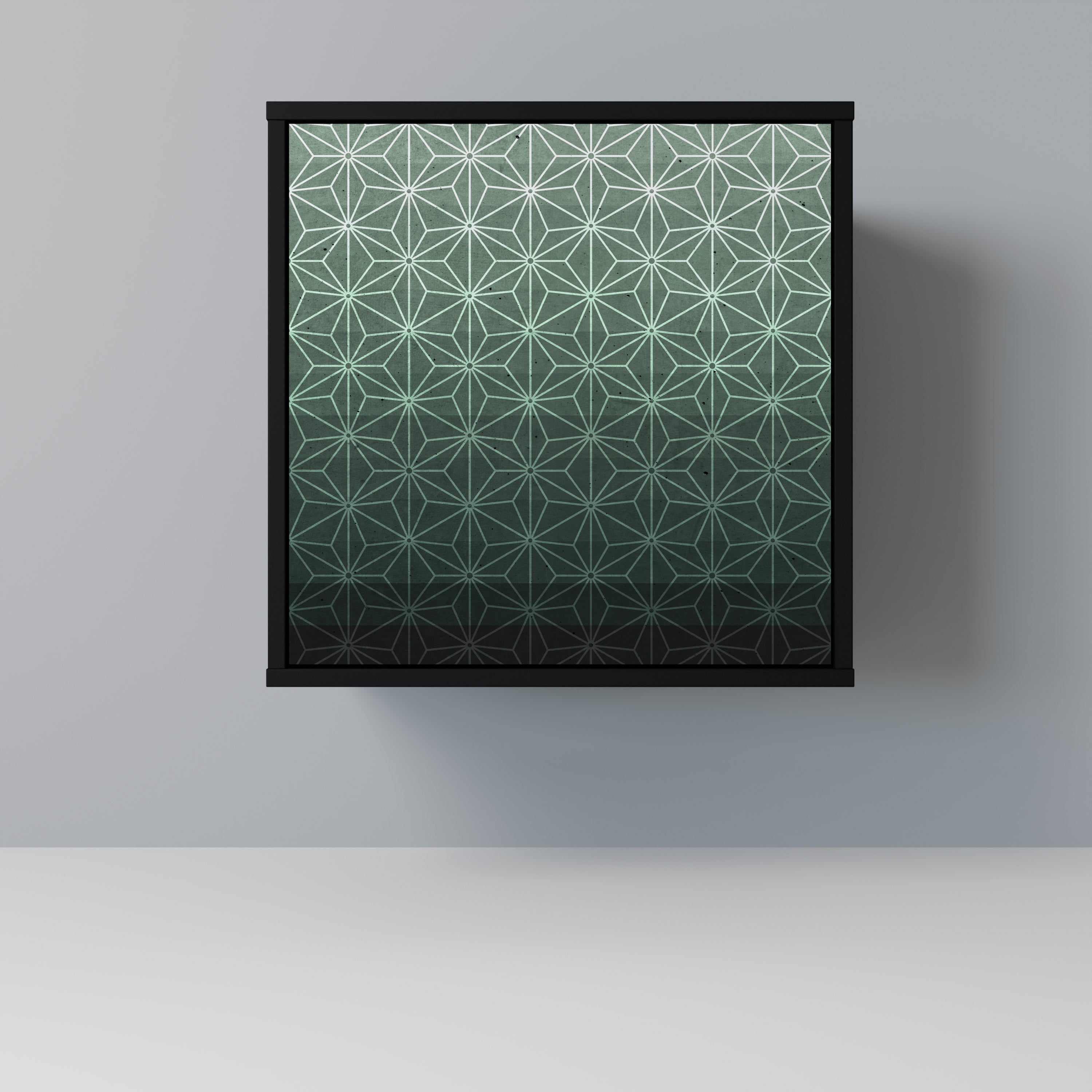 ORNAMENTAL GLIMMER Aparador de 1 Porta em Acabamento Preto