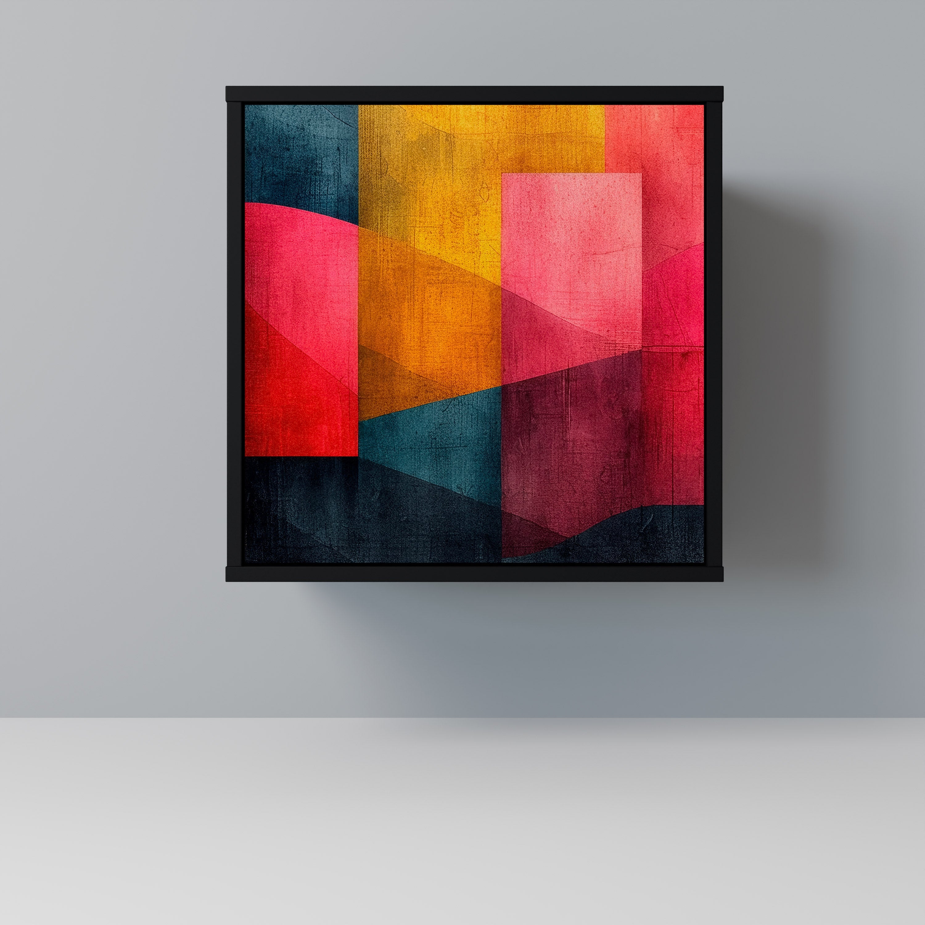 COLORFUL SOUNDS Aparador de 1 Porta em Acabamento Preto