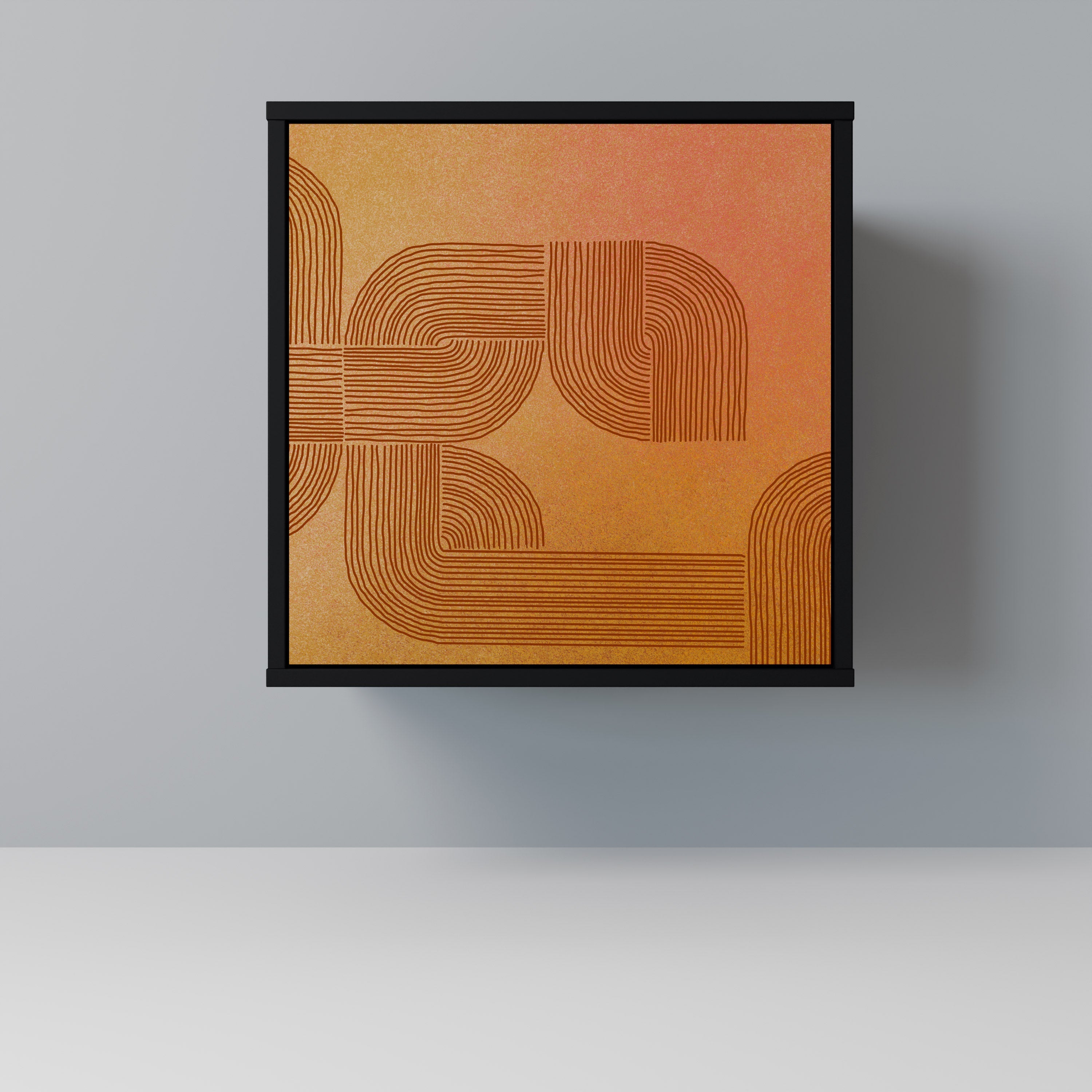 STRENGTHENING RELATION Aparador de 1 Porta em Acabamento Preto