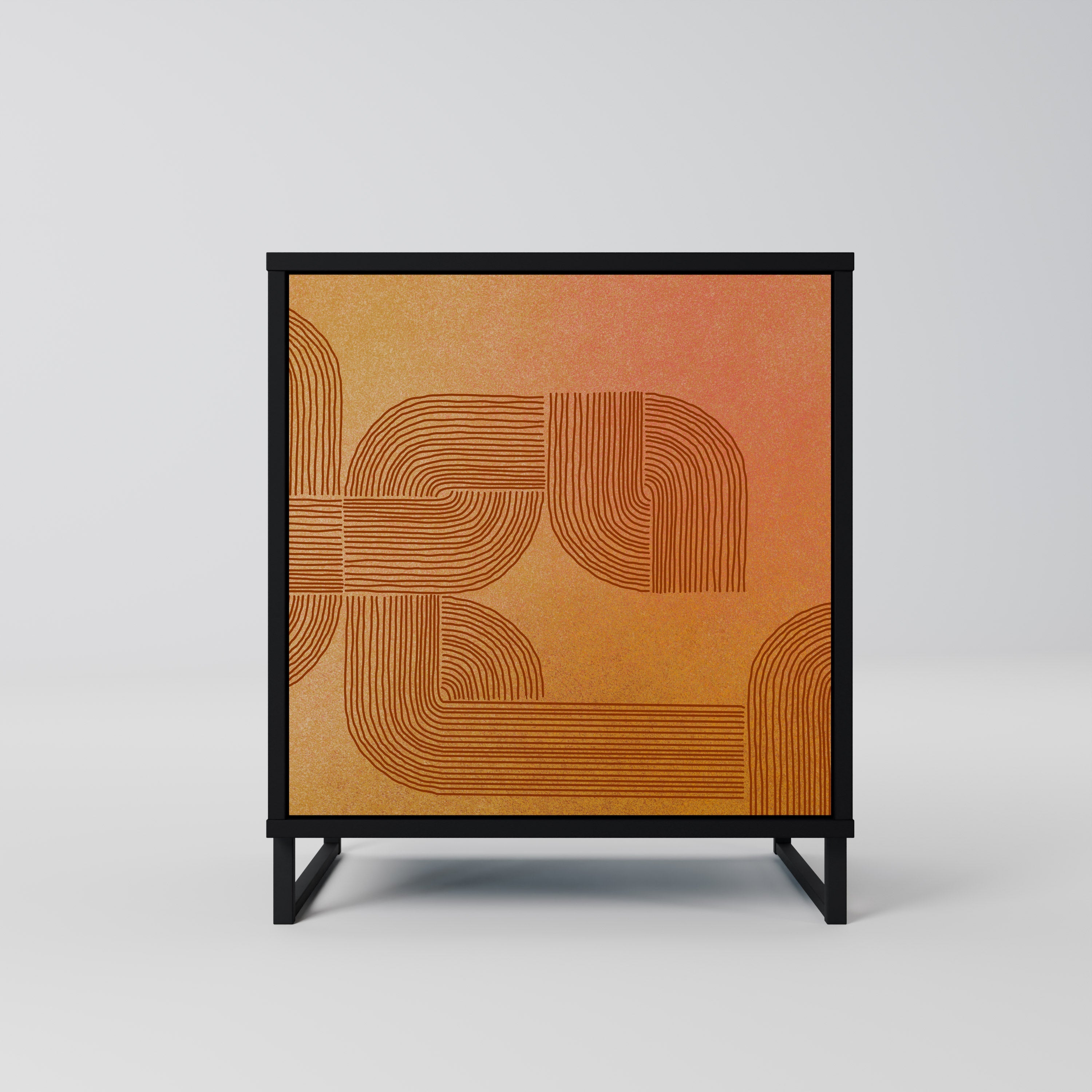 STRENGTHENING RELATION Aparador de 1 Porta em Acabamento Preto