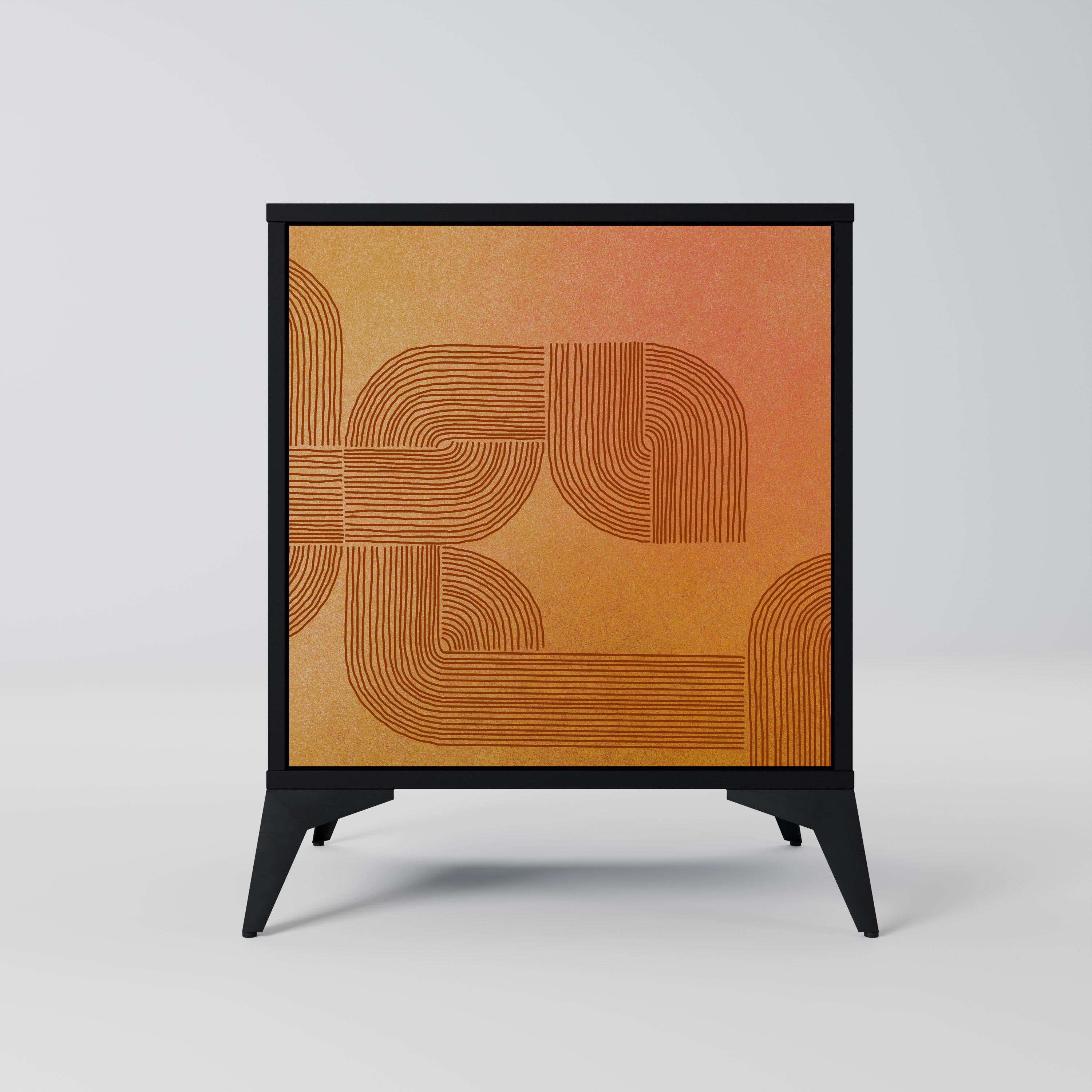 STRENGTHENING RELATION Aparador de 1 Porta em Acabamento Preto