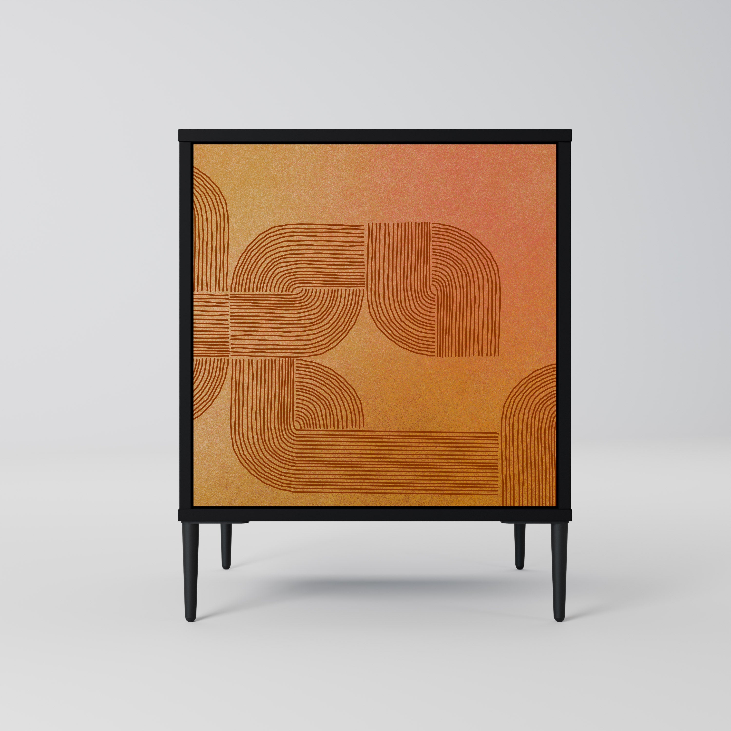 STRENGTHENING RELATION Aparador de 1 Porta em Acabamento Preto