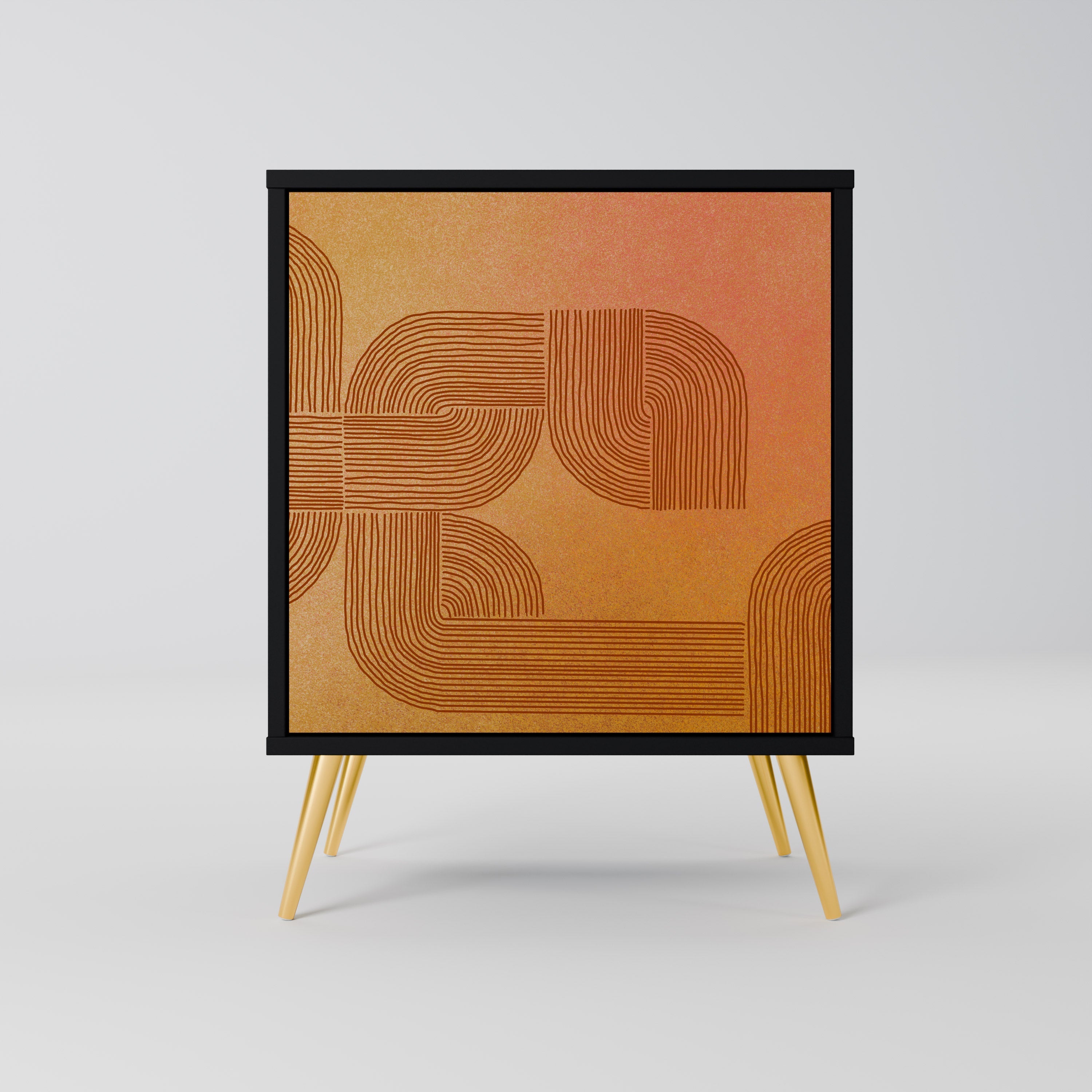 STRENGTHENING RELATION Aparador de 1 Porta em Acabamento Preto