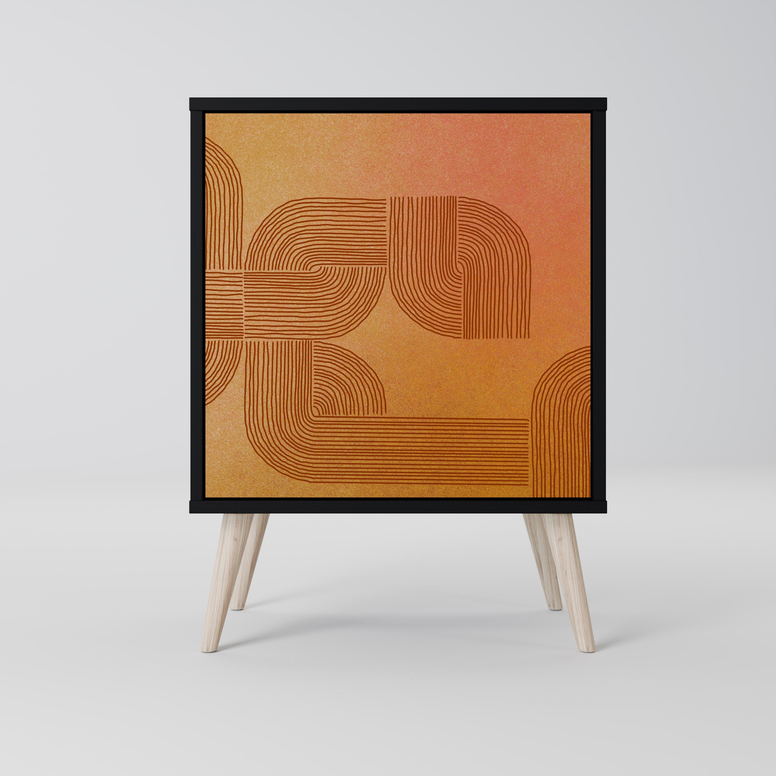 STRENGTHENING RELATION Aparador de 1 Porta em Acabamento Preto