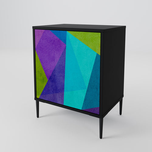 COLD SHOWCASE 1-Door Sideboard in Black Finish
