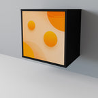 ORANGE ARRANGEMENT 1-Door Sideboard in Black Finish