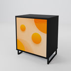 ORANGE ARRANGEMENT 1-Door Sideboard in Black Finish