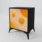ORANGE ARRANGEMENT 1-Door Sideboard in Black Finish