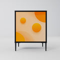 ORANGE ARRANGEMENT 1-Door Sideboard in Black Finish