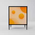 ORANGE ARRANGEMENT 1-Door Sideboard in Black Finish