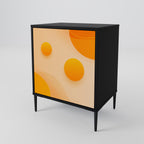 ORANGE ARRANGEMENT 1-Door Sideboard in Black Finish