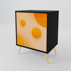 ORANGE ARRANGEMENT 1-Door Sideboard in Black Finish