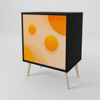 ORANGE ARRANGEMENT 1-Door Sideboard in Black Finish