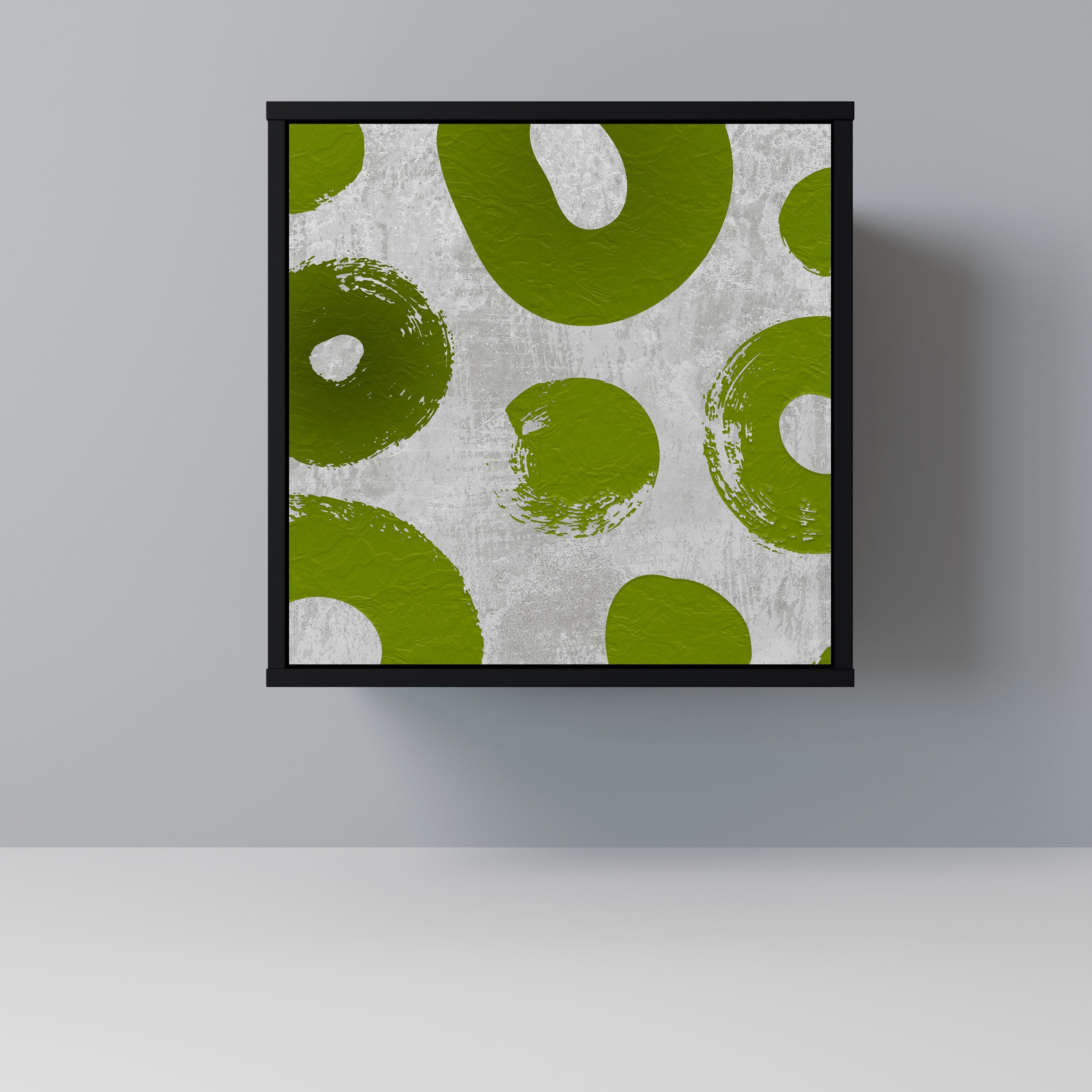 GREEN RHAPSODY Aparador de 1 Porta em Acabamento Preto