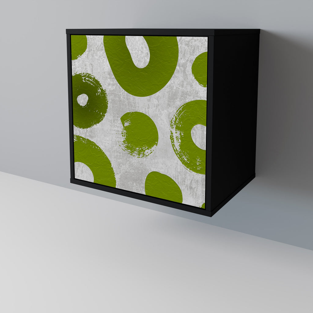 GREEN RHAPSODY 1-Door Sideboard in Black Finish