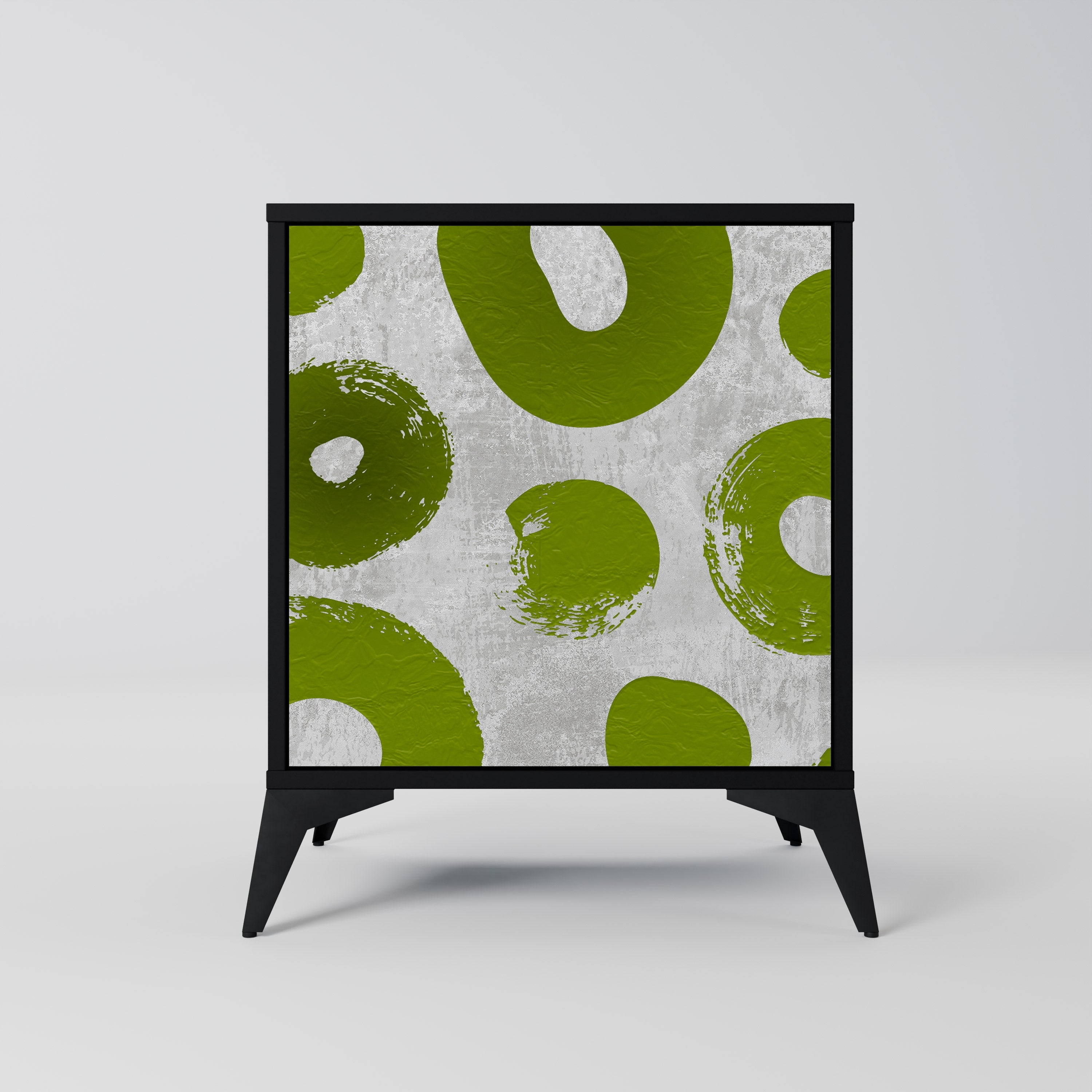 GREEN RHAPSODY Aparador de 1 Porta em Acabamento Preto