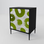 GREEN RHAPSODY 1-Door Sideboard in Black Finish