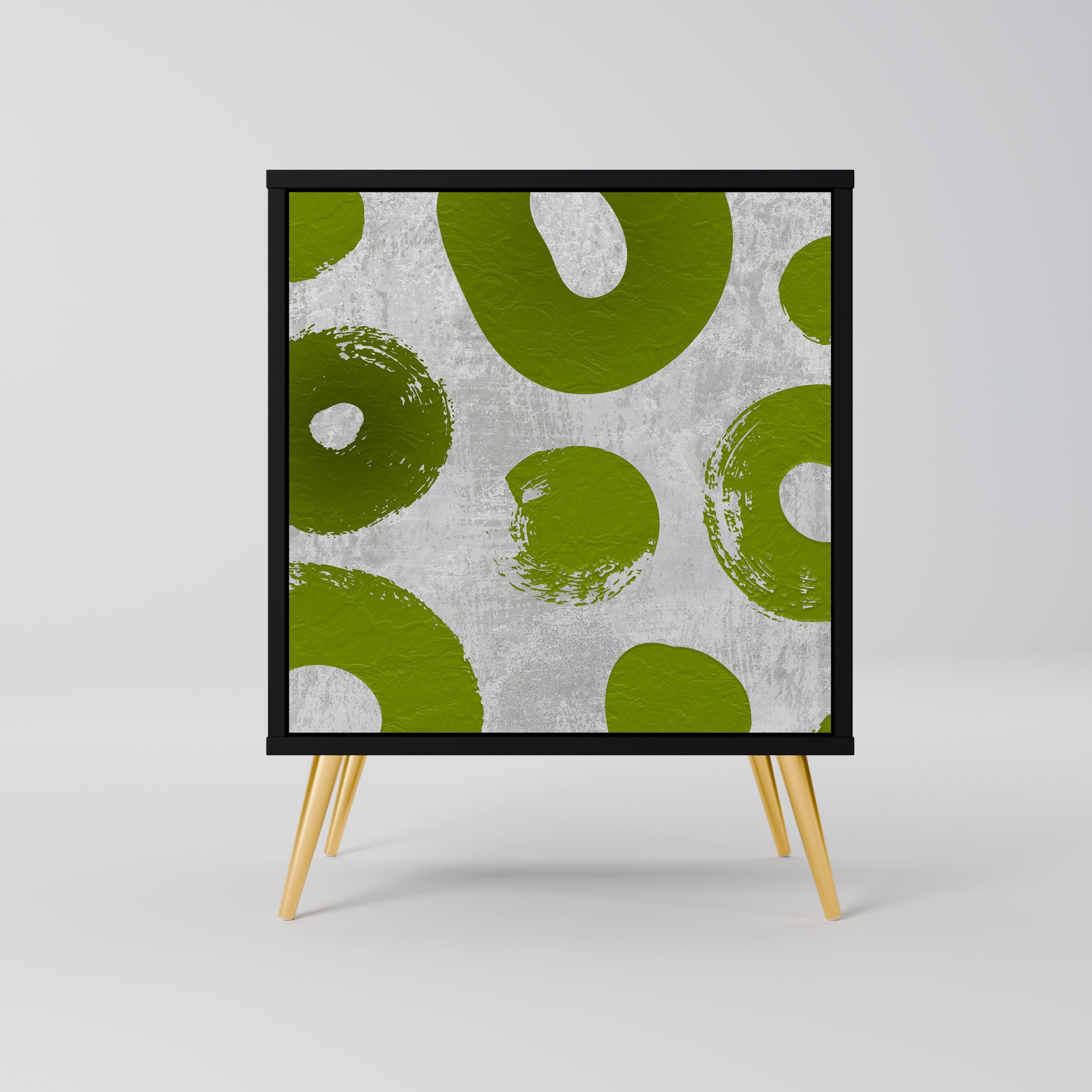 GREEN RHAPSODY Aparador de 1 Porta em Acabamento Preto