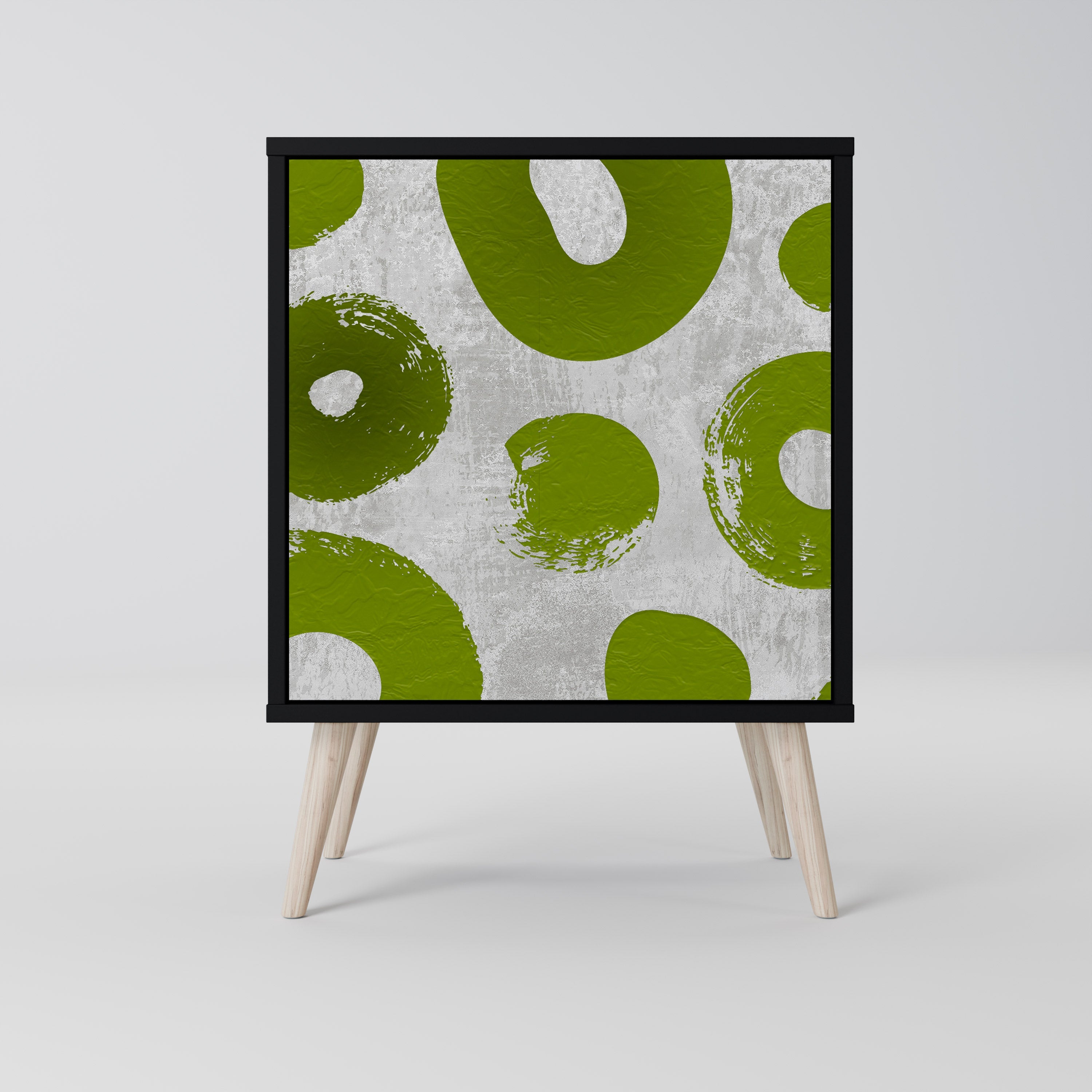 GREEN RHAPSODY Aparador de 1 Porta em Acabamento Preto