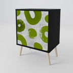 GREEN RHAPSODY 1-Door Sideboard in Black Finish