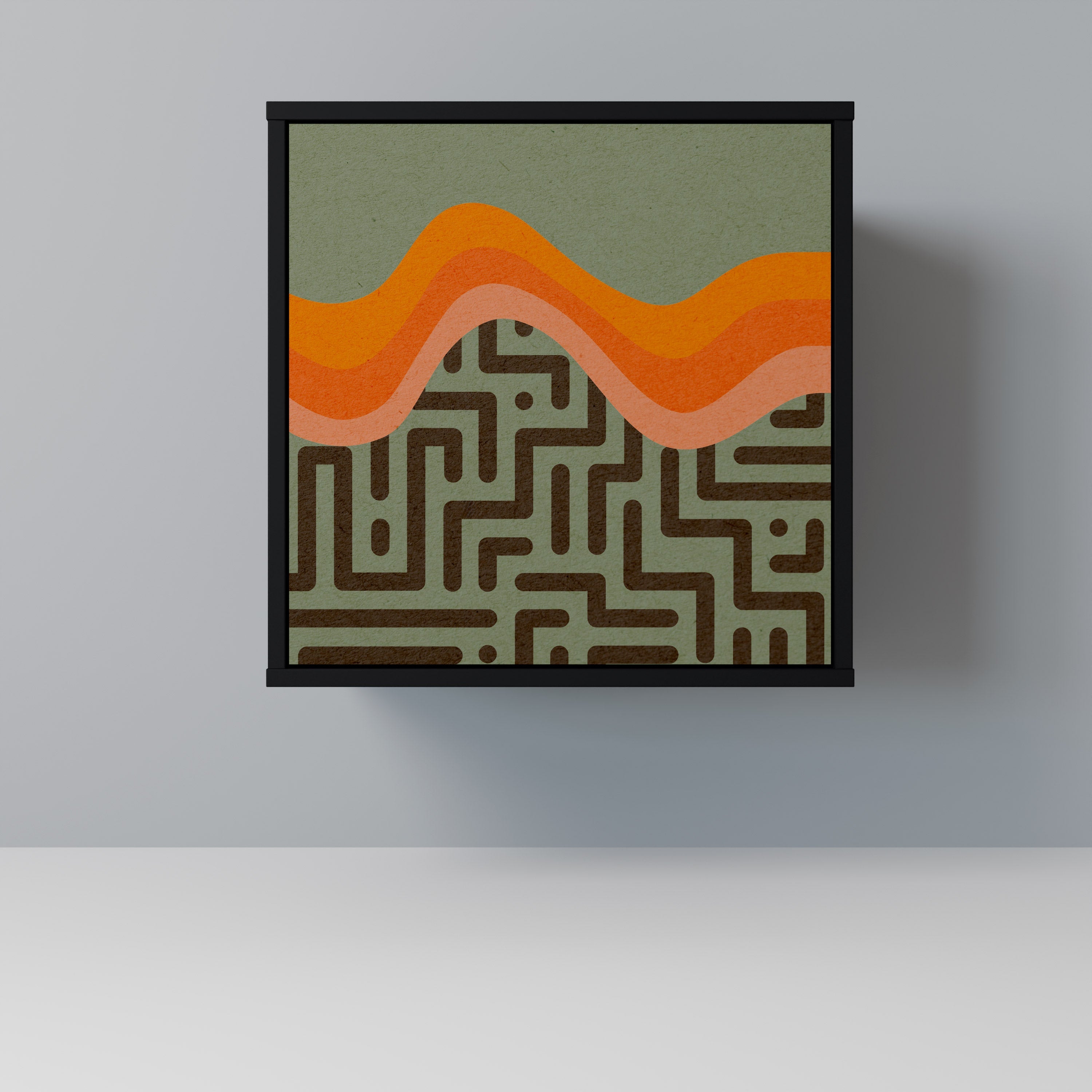 SIMPLE SOLUTIONS Aparador de 1 Porta em Acabamento Preto