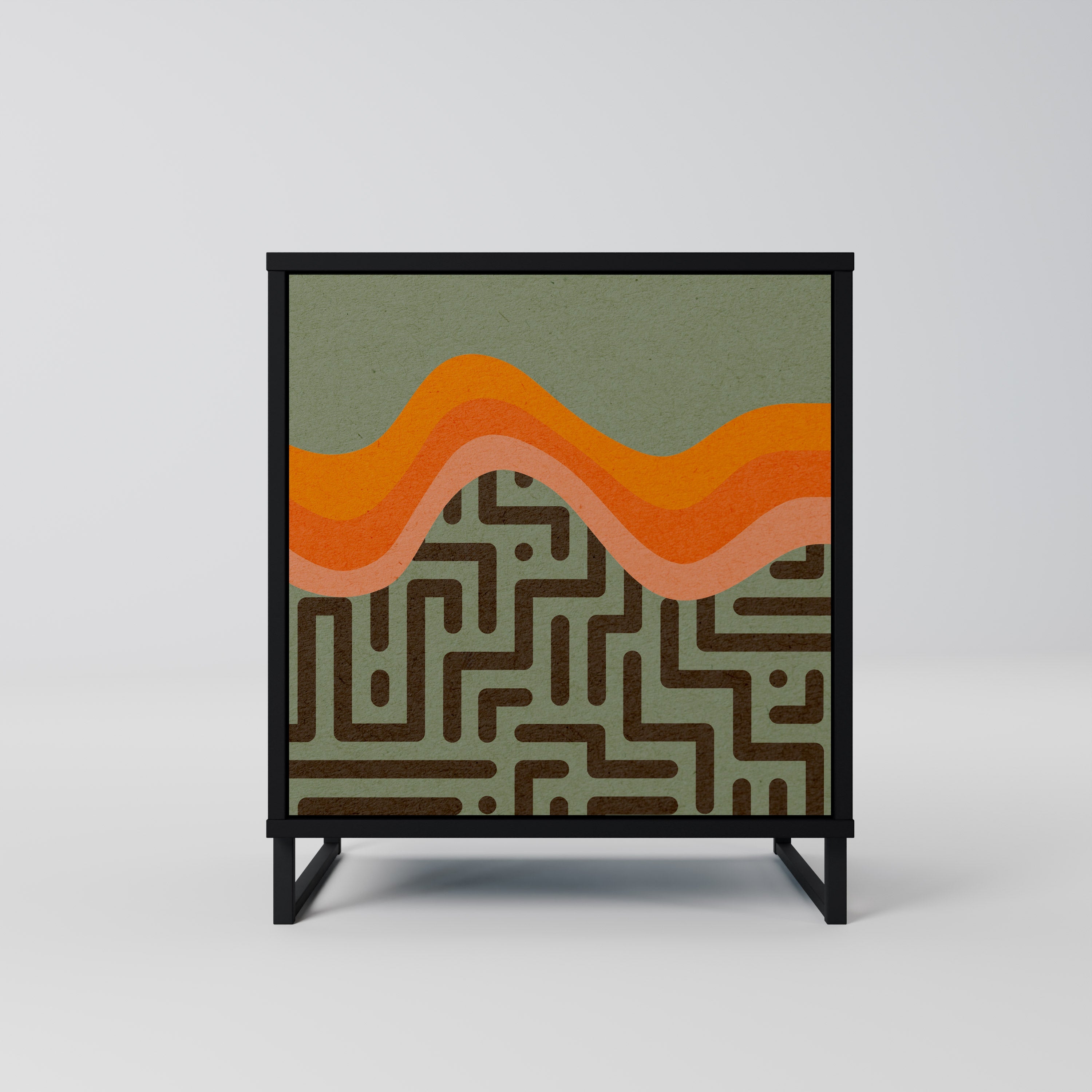 SIMPLE SOLUTIONS Aparador de 1 Porta em Acabamento Preto