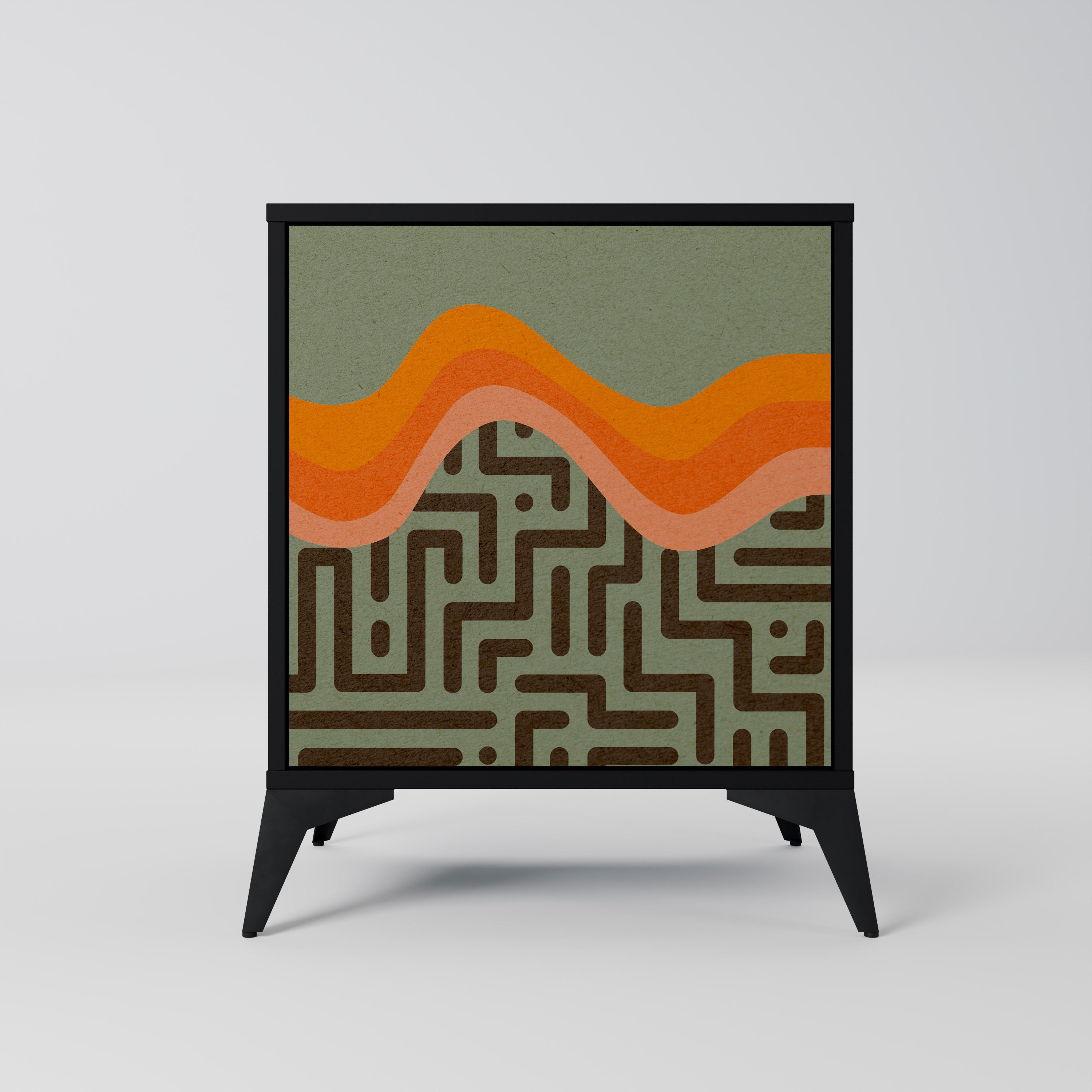 SIMPLE SOLUTIONS Aparador de 1 Porta em Acabamento Preto