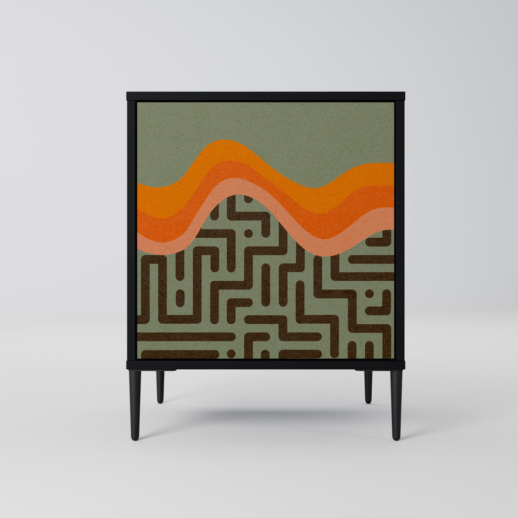 SIMPLE SOLUTIONS Aparador de 1 Porta em Acabamento Preto