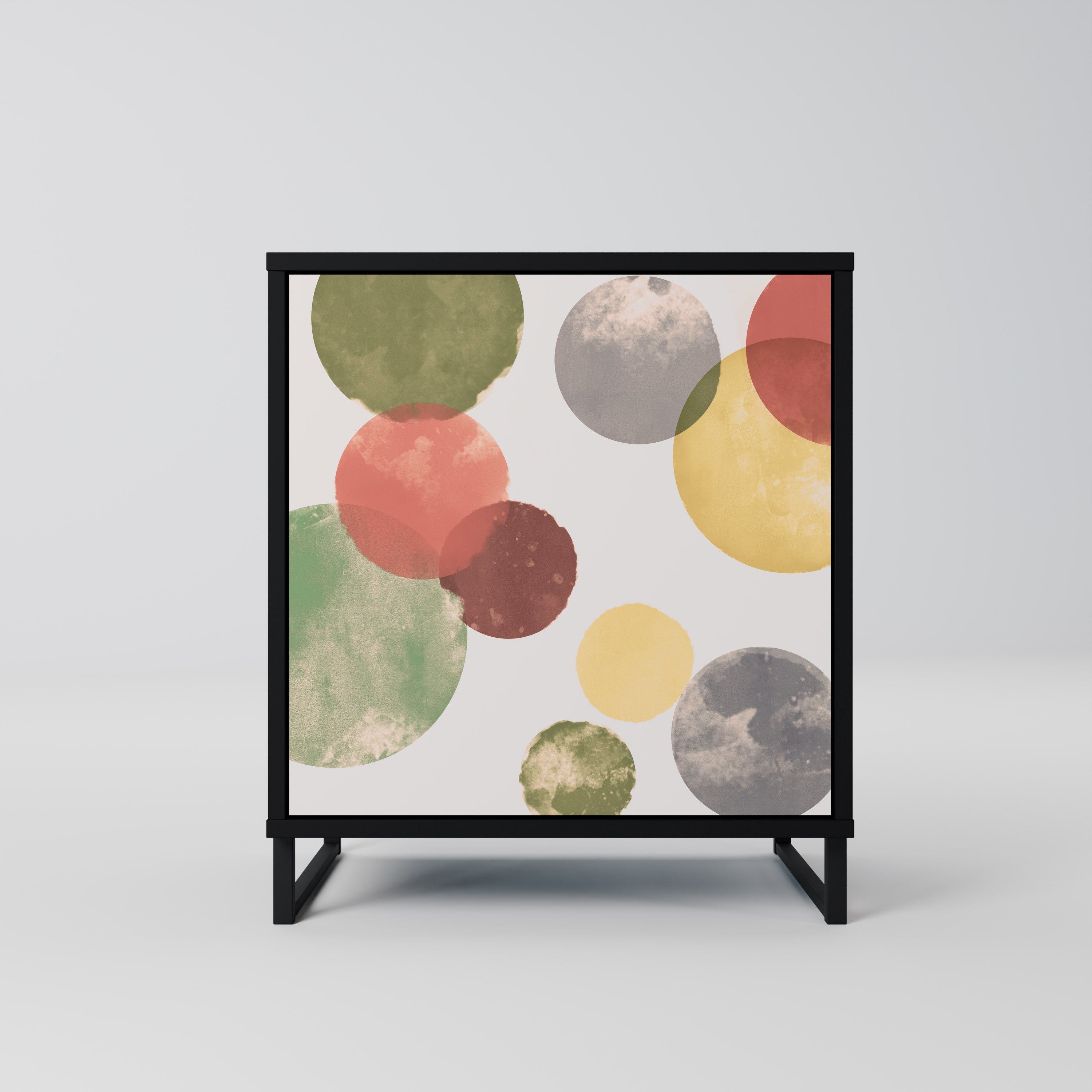 FLEETING HAPPINESS Aparador de 1 Porta em Acabamento Preto