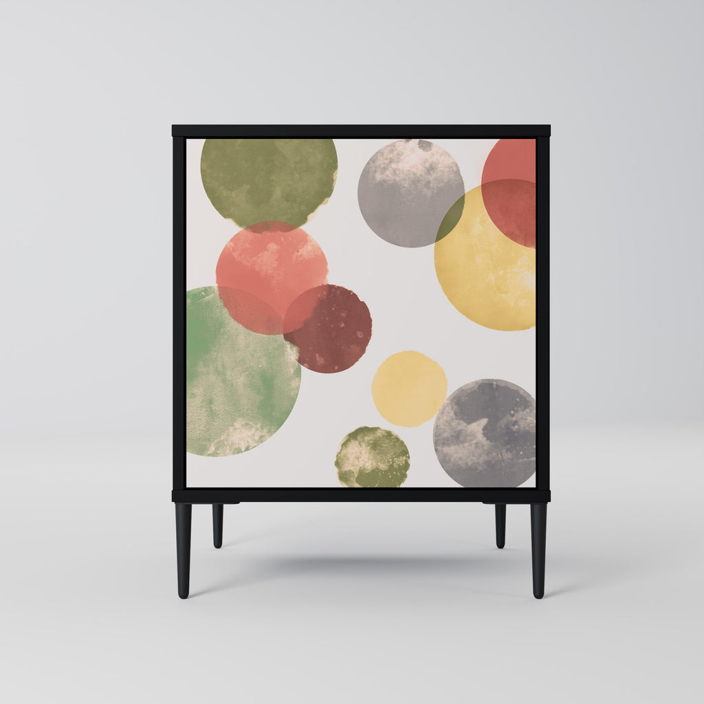 FLEETING HAPPINESS Aparador de 1 Porta em Acabamento Preto