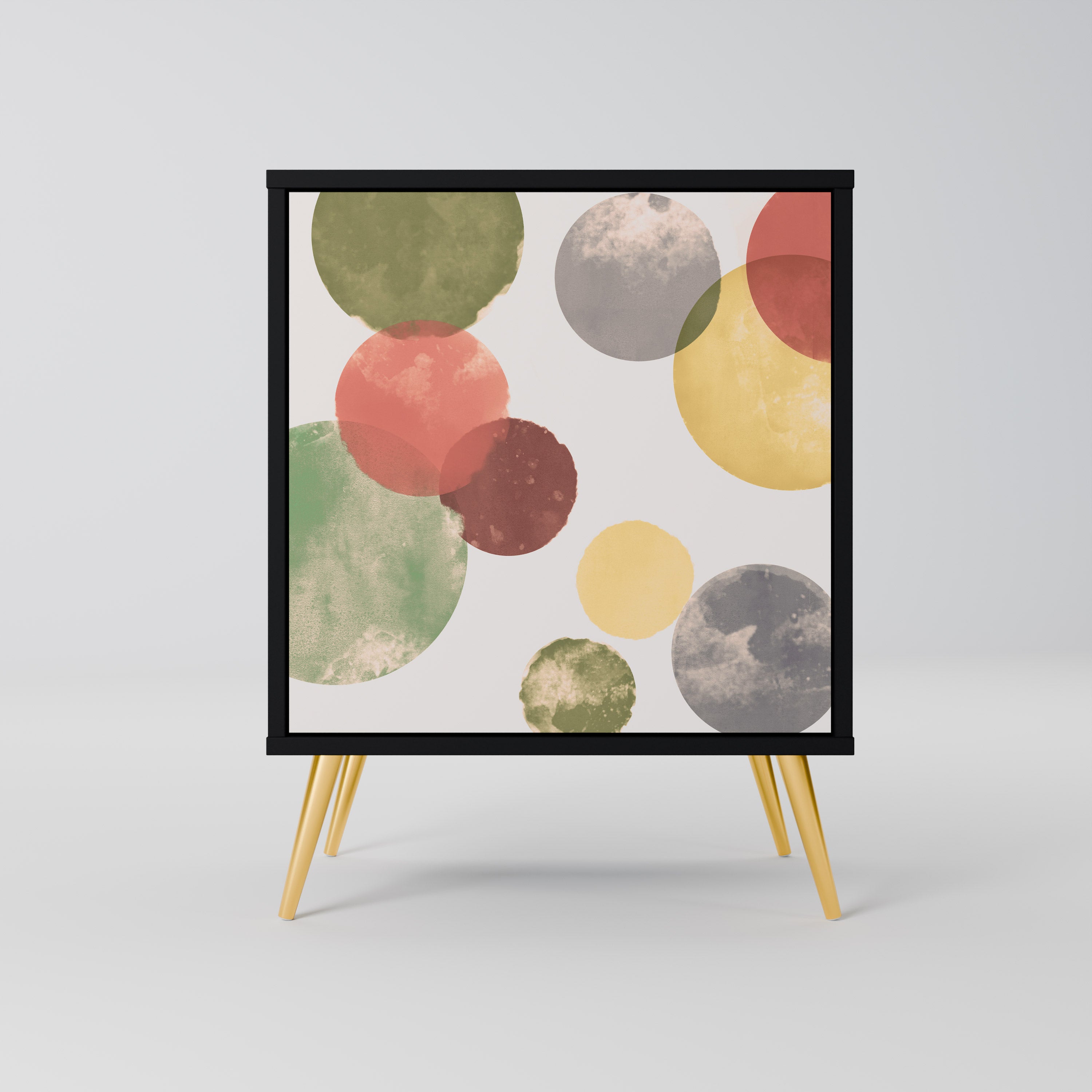 FLEETING HAPPINESS Aparador de 1 Porta em Acabamento Preto