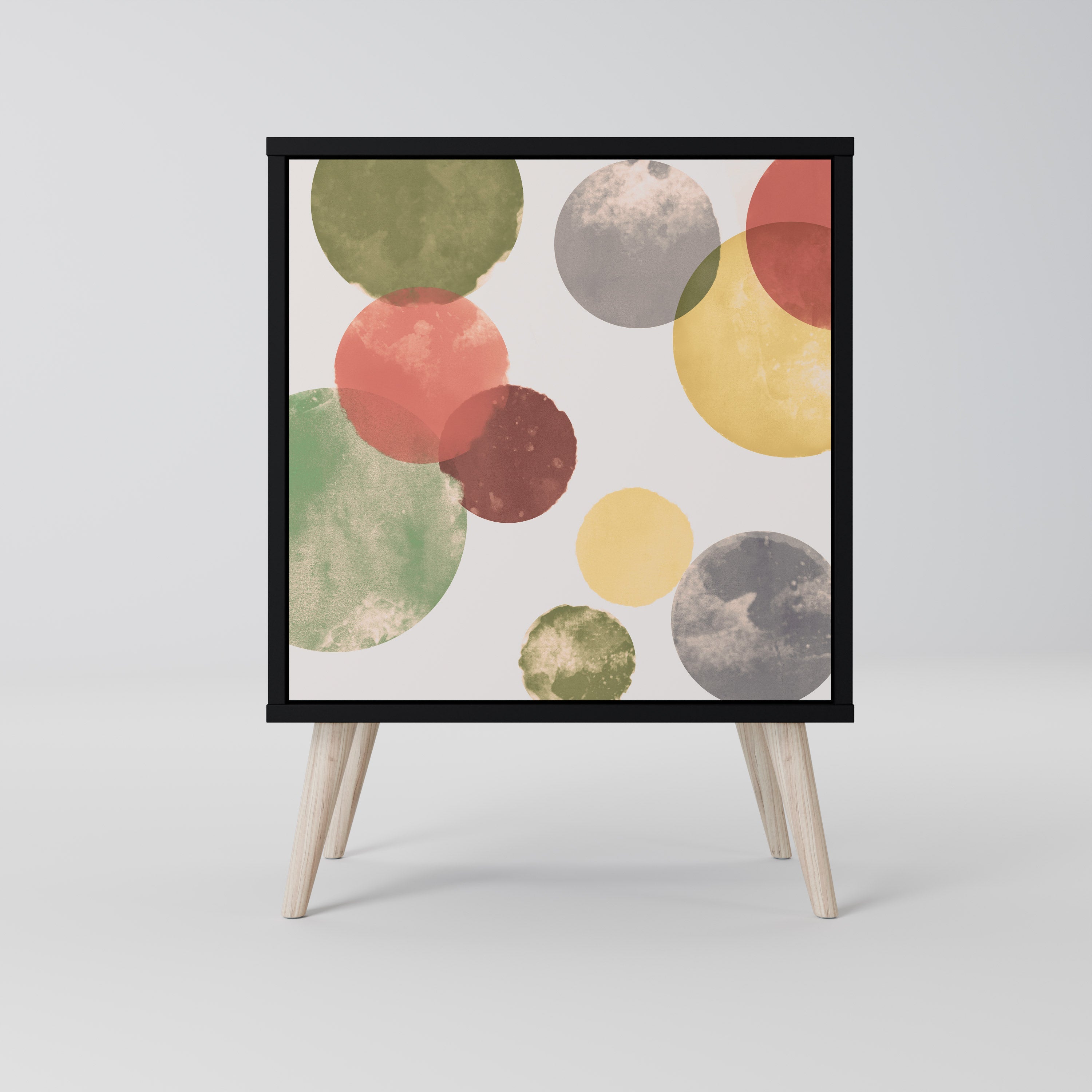 FLEETING HAPPINESS Aparador de 1 Porta em Acabamento Preto