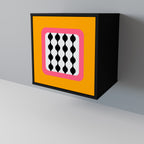 TEARS IN HEAVEN 1-Door Sideboard in Black Finish