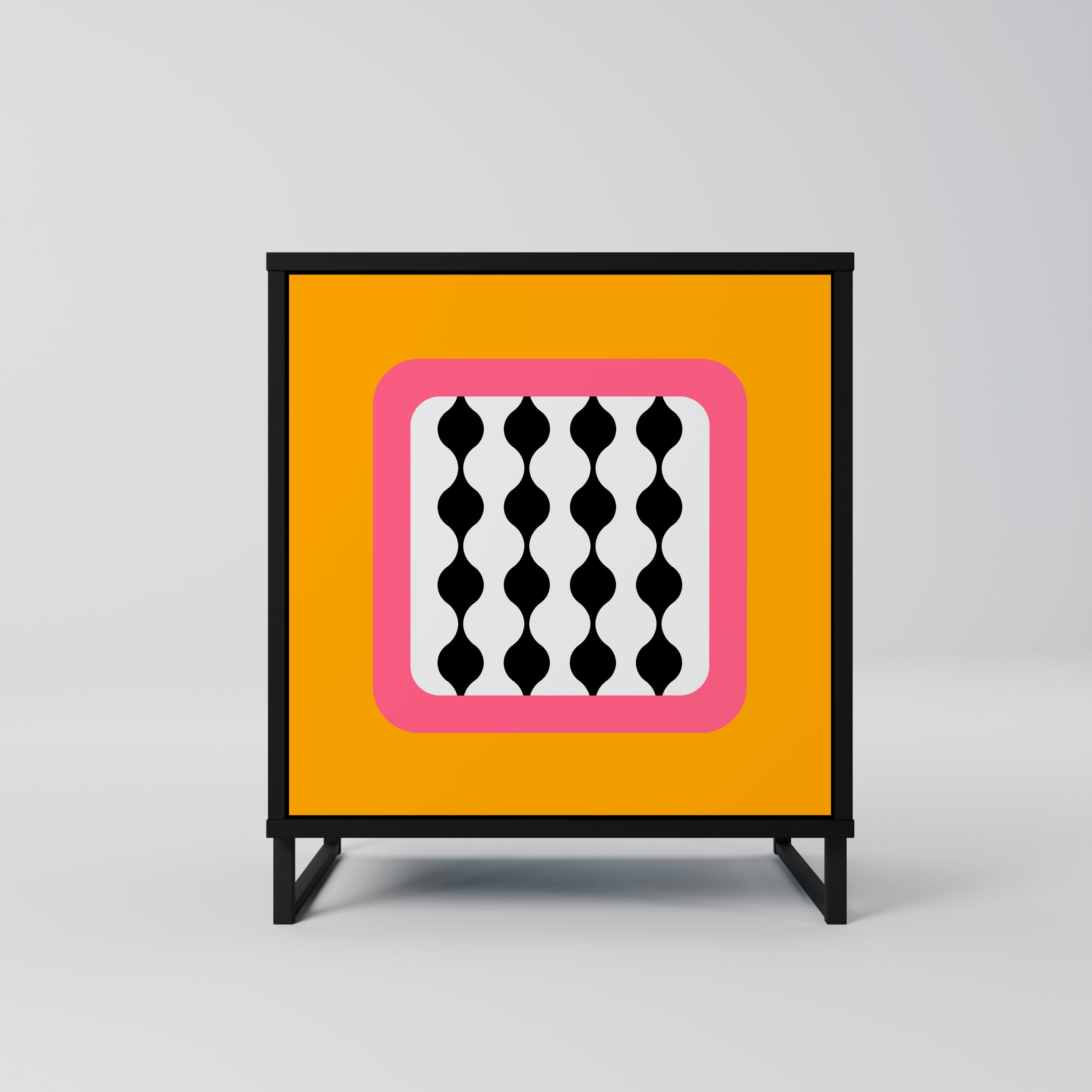 TEARS IN HEAVEN Aparador de 1 Porta em Acabamento Preto