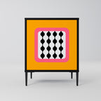 TEARS IN HEAVEN 1-Door Sideboard in Black Finish