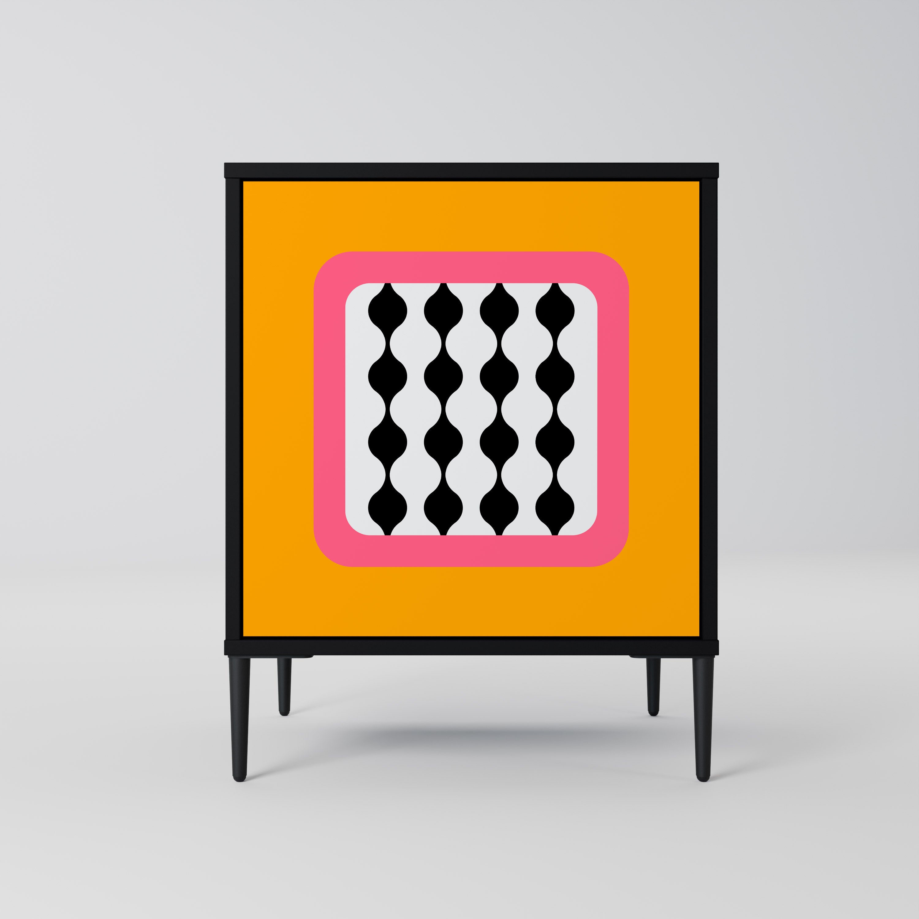 TEARS IN HEAVEN Aparador de 1 Porta em Acabamento Preto