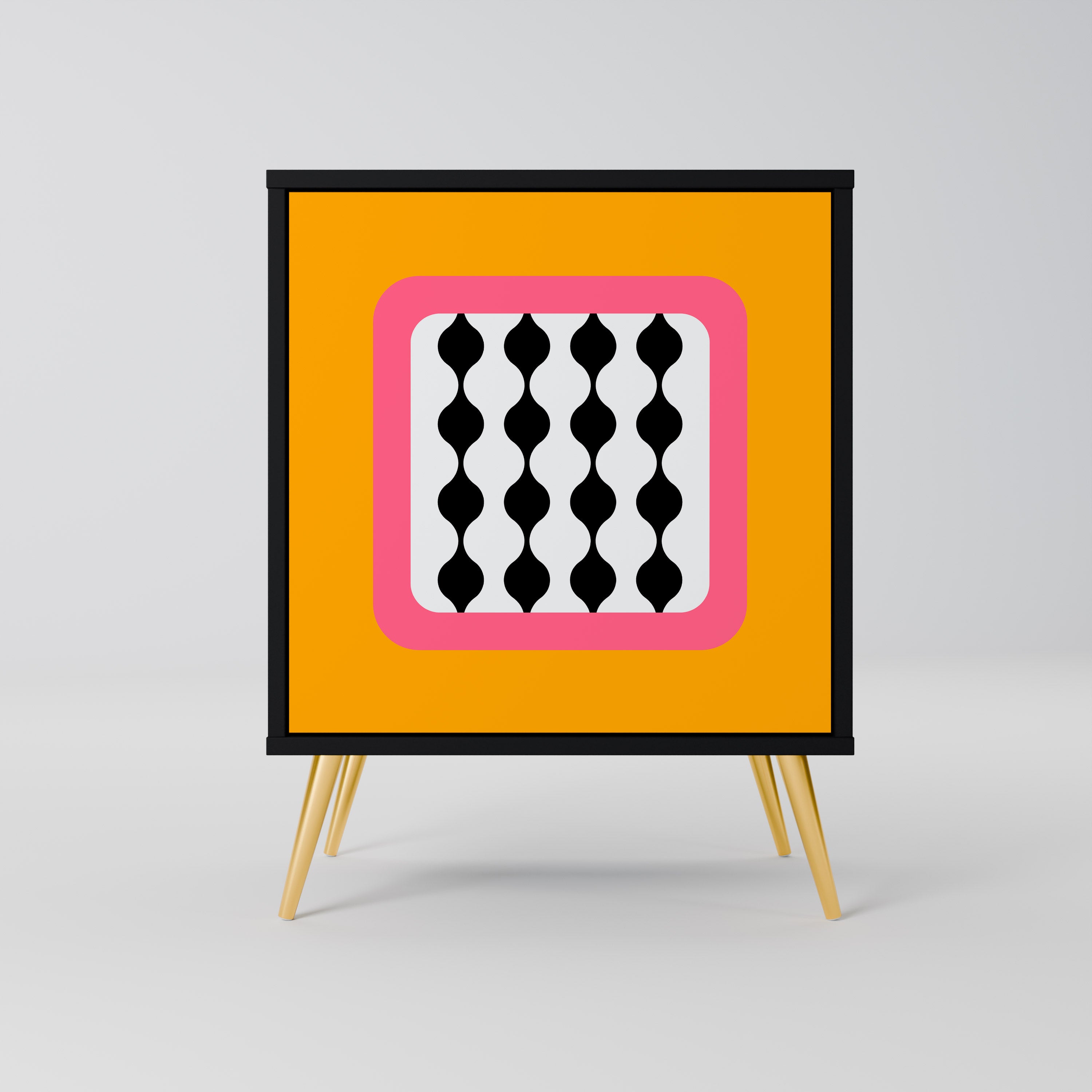 TEARS IN HEAVEN Aparador de 1 Porta em Acabamento Preto