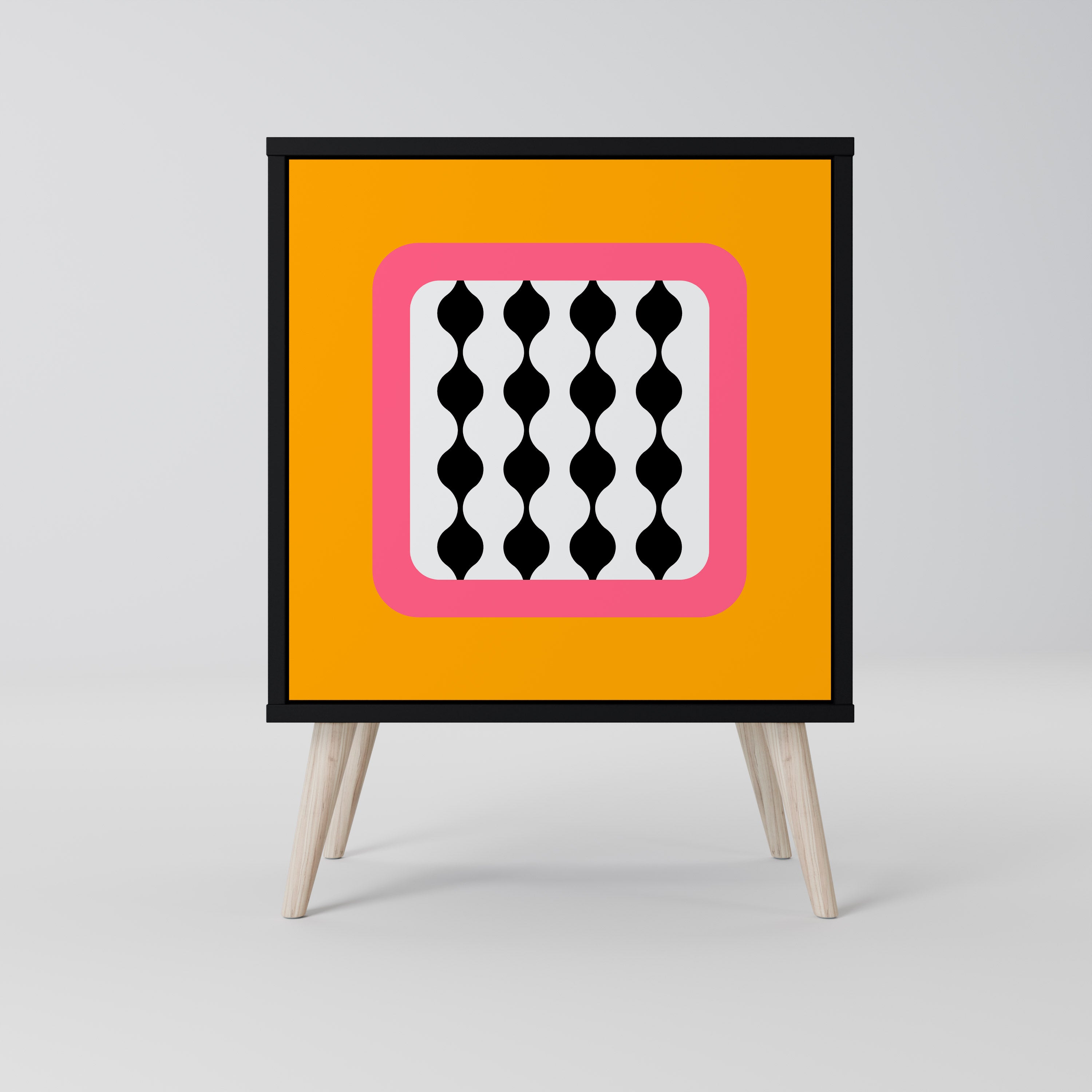 TEARS IN HEAVEN Aparador de 1 Porta em Acabamento Preto