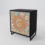 MYSTICAL STRUCTURE 1-Door Sideboard in Black Finish