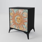 MYSTICAL STRUCTURE 1-Door Sideboard in Black Finish