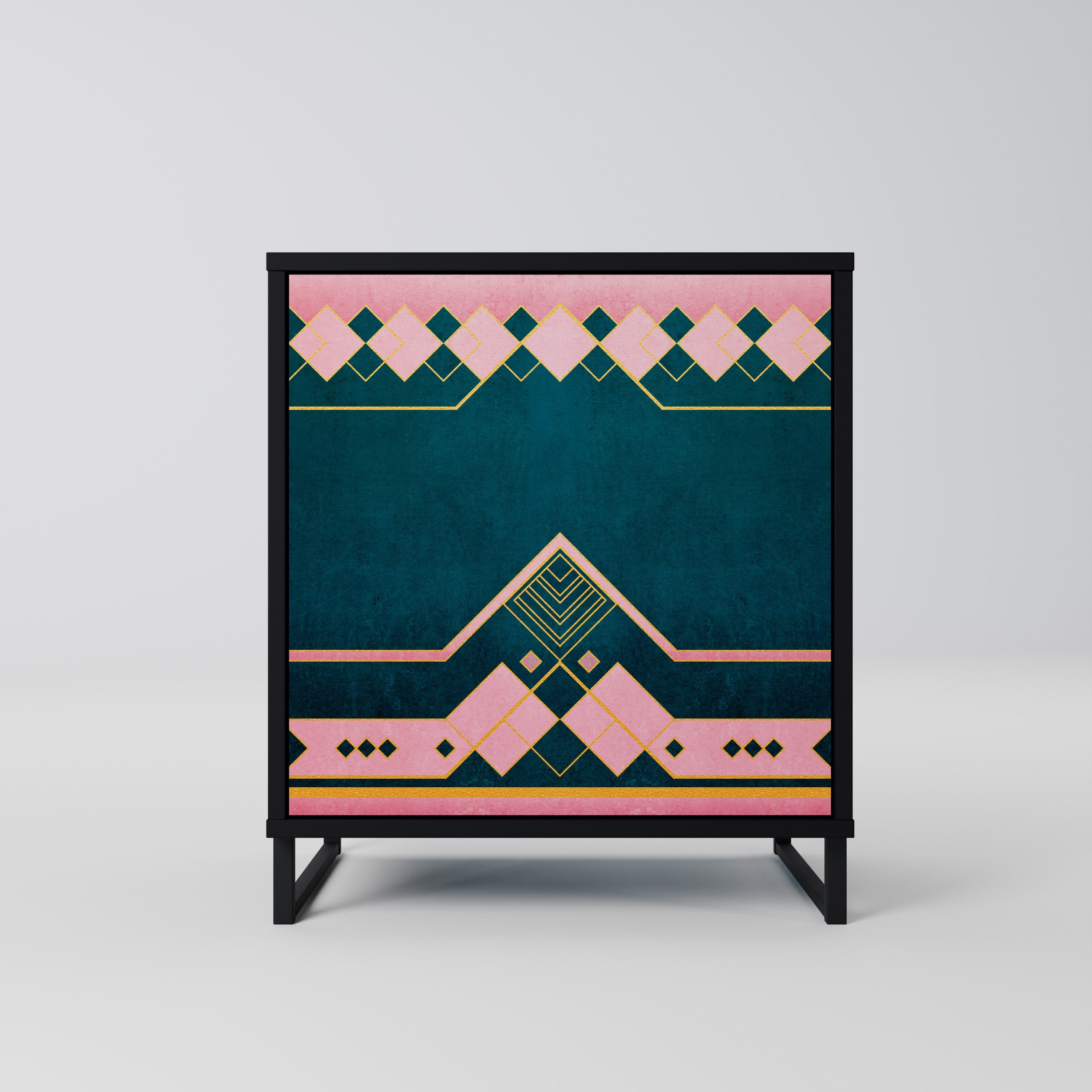 ROYAL COMPOSITION Aparador de 1 Porta em Acabamento Preto