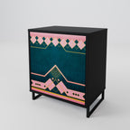 ROYAL COMPOSITION Aparador de 1 Porta em Acabamento Preto