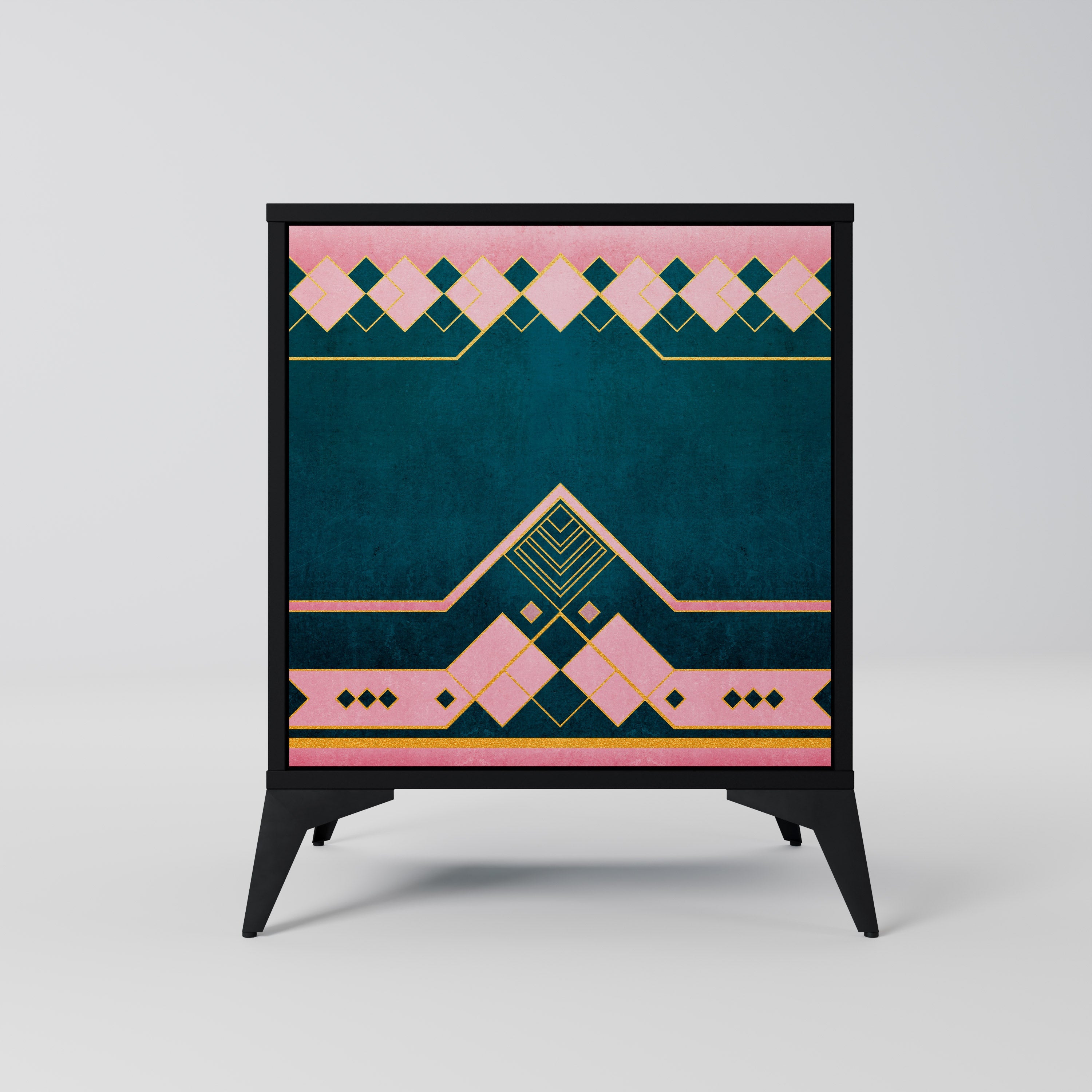 ROYAL COMPOSITION Aparador de 1 Porta em Acabamento Preto