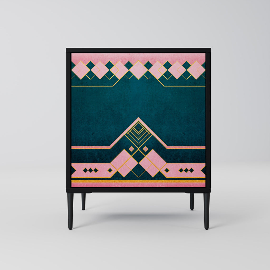 ROYAL COMPOSITION Aparador de 1 Porta em Acabamento Preto