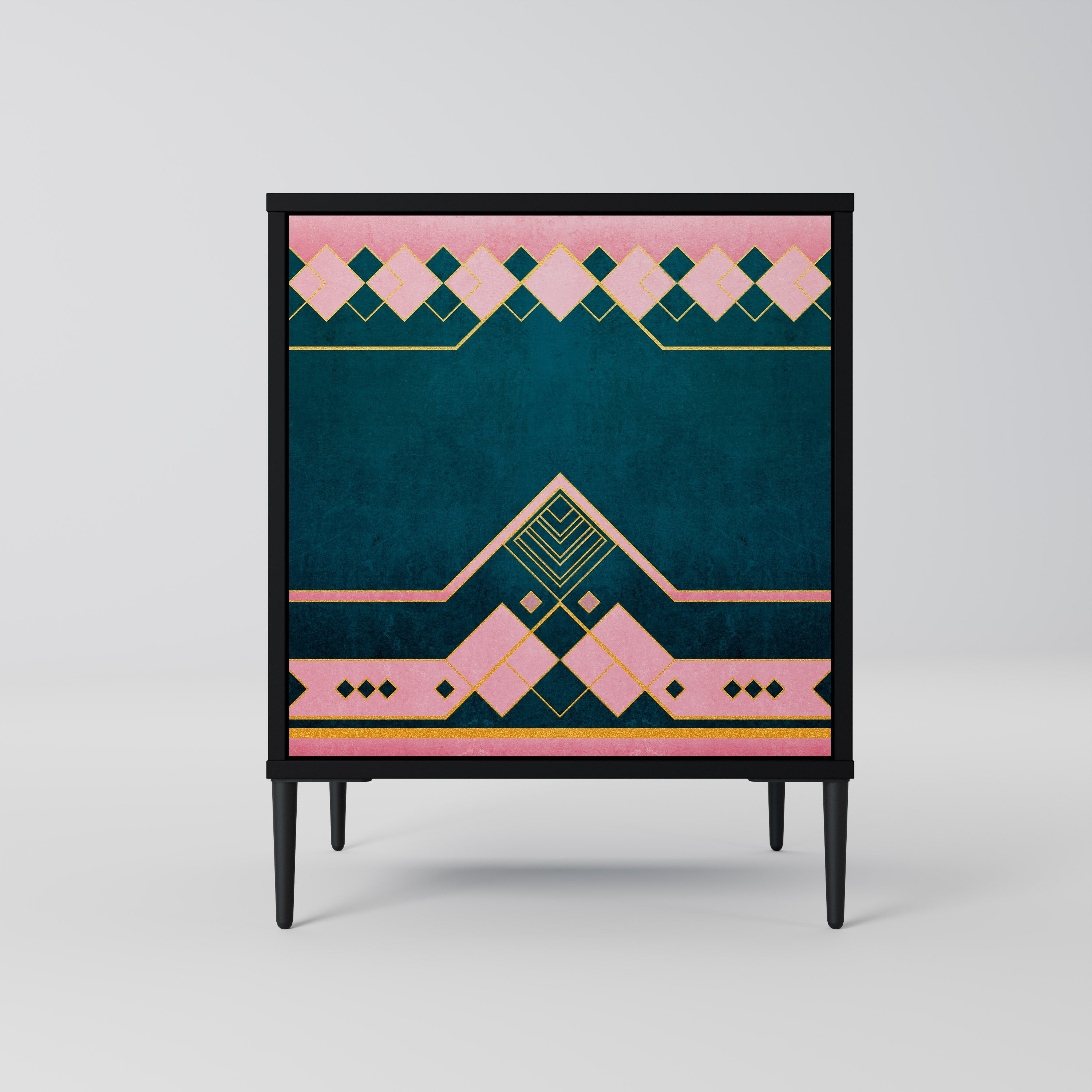 ROYAL COMPOSITION Aparador de 1 Porta em Acabamento Preto