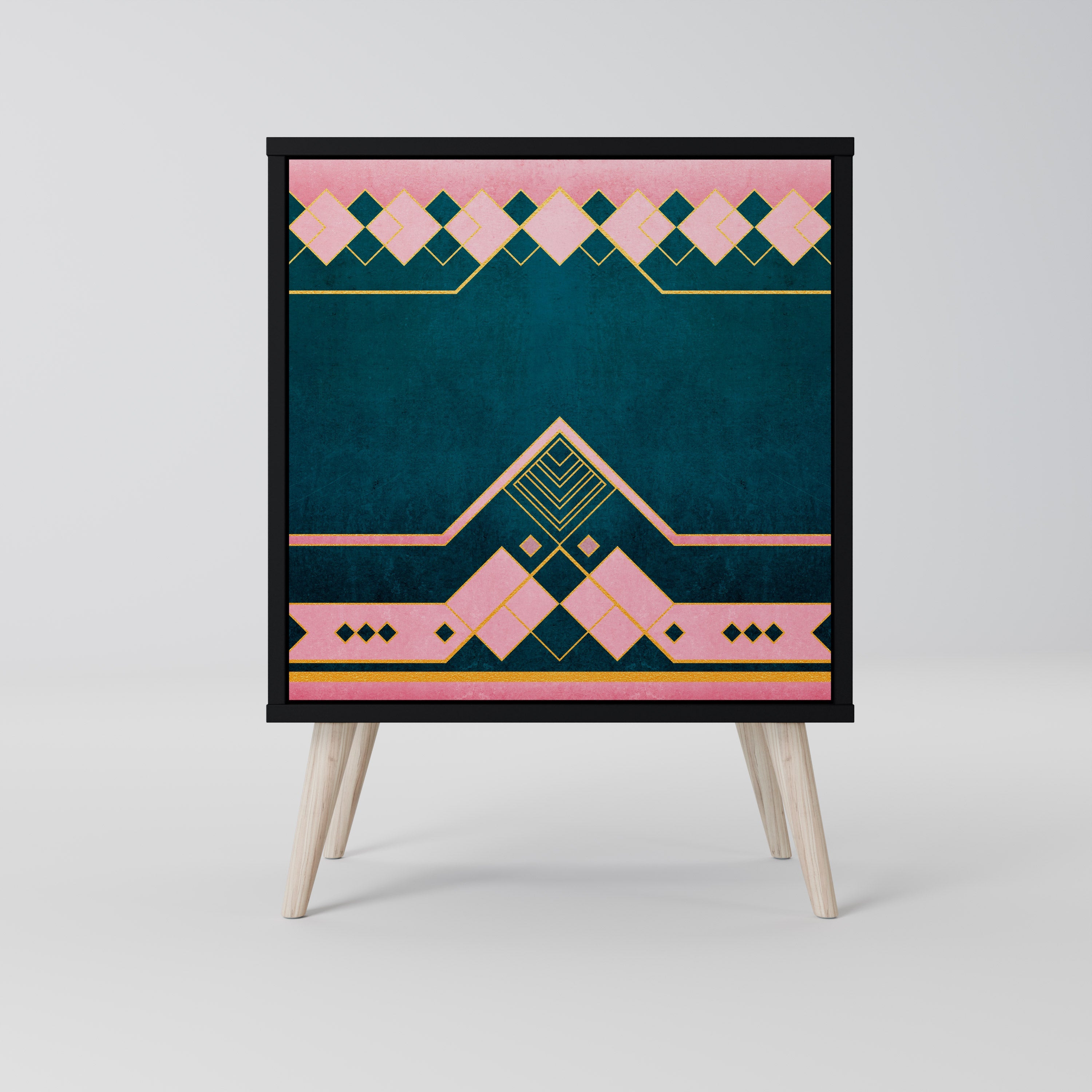 ROYAL COMPOSITION Aparador de 1 Porta em Acabamento Preto