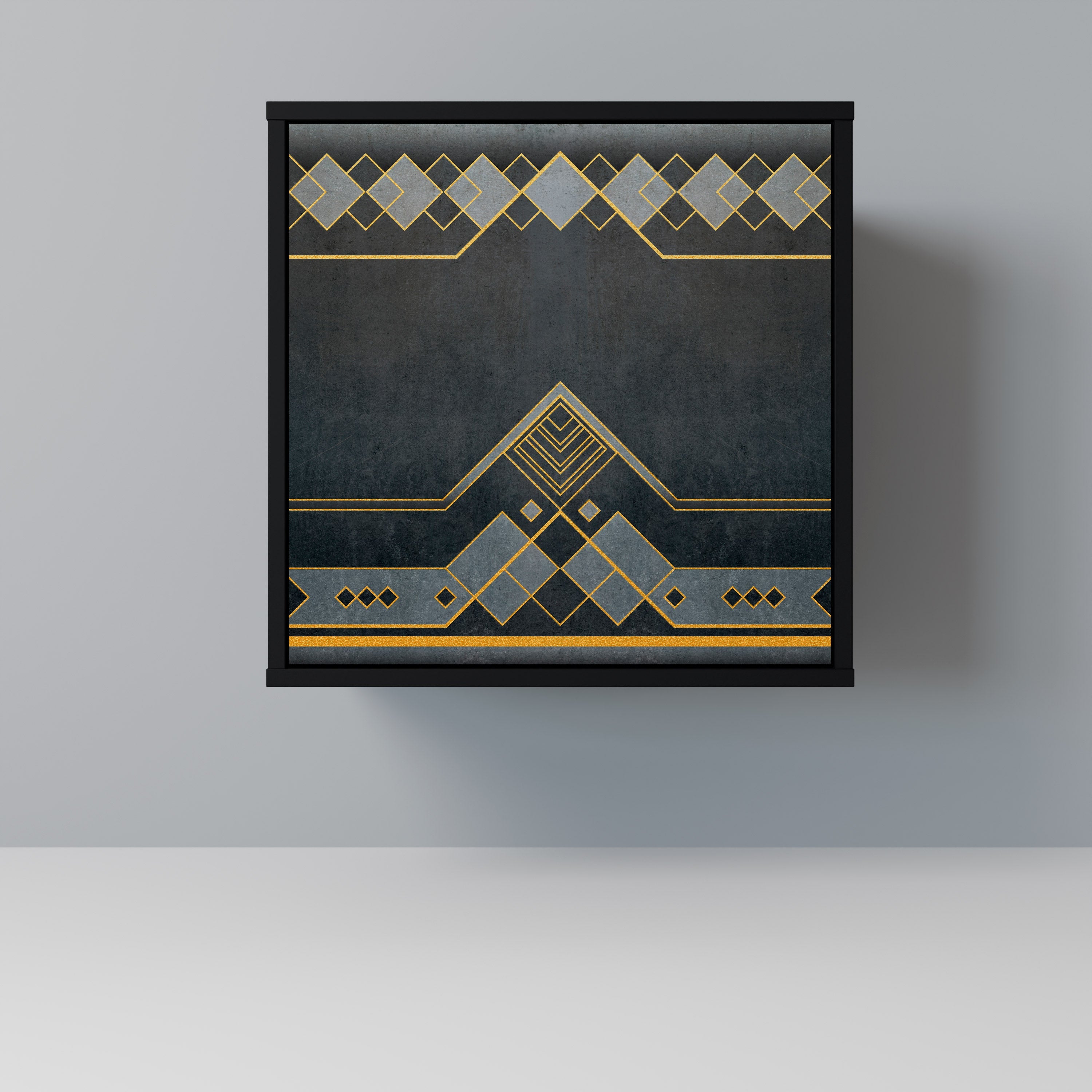 ROYAL ORDINARINESS Aparador de 1 Porta em Acabamento Preto